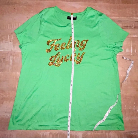 LANE BRYANT Feeling Lucky Graphic Tee - 18/20 Bright Green - Picture 7 of 12
